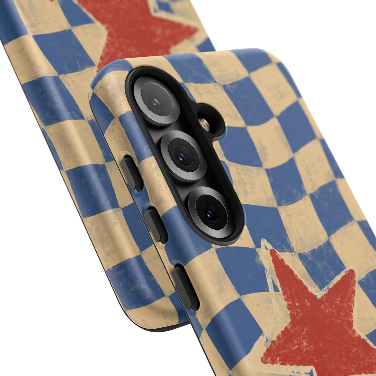 Blue & Cream Retro Star Phone Case