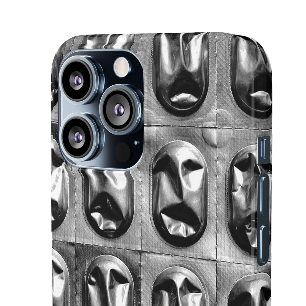 Metallic Mask Grid Snap Case