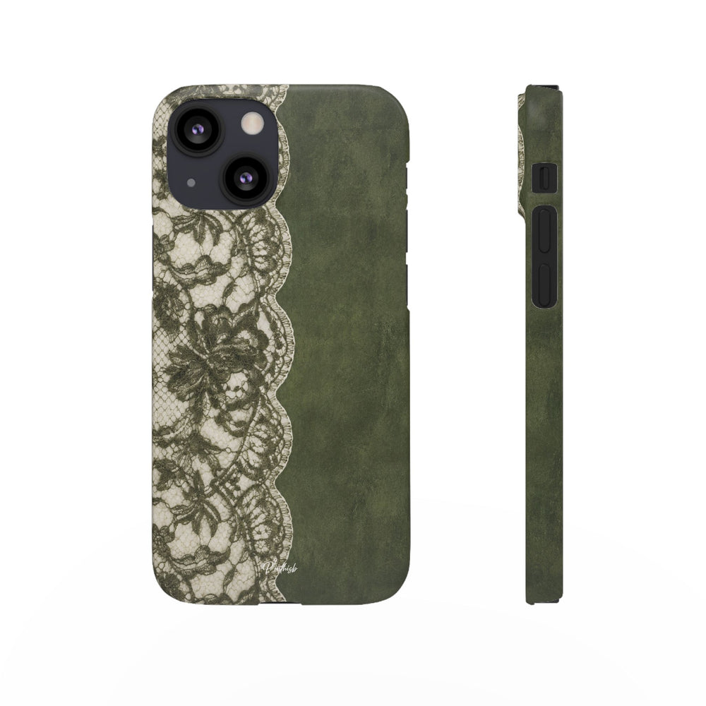 Olive Lace Snap Case