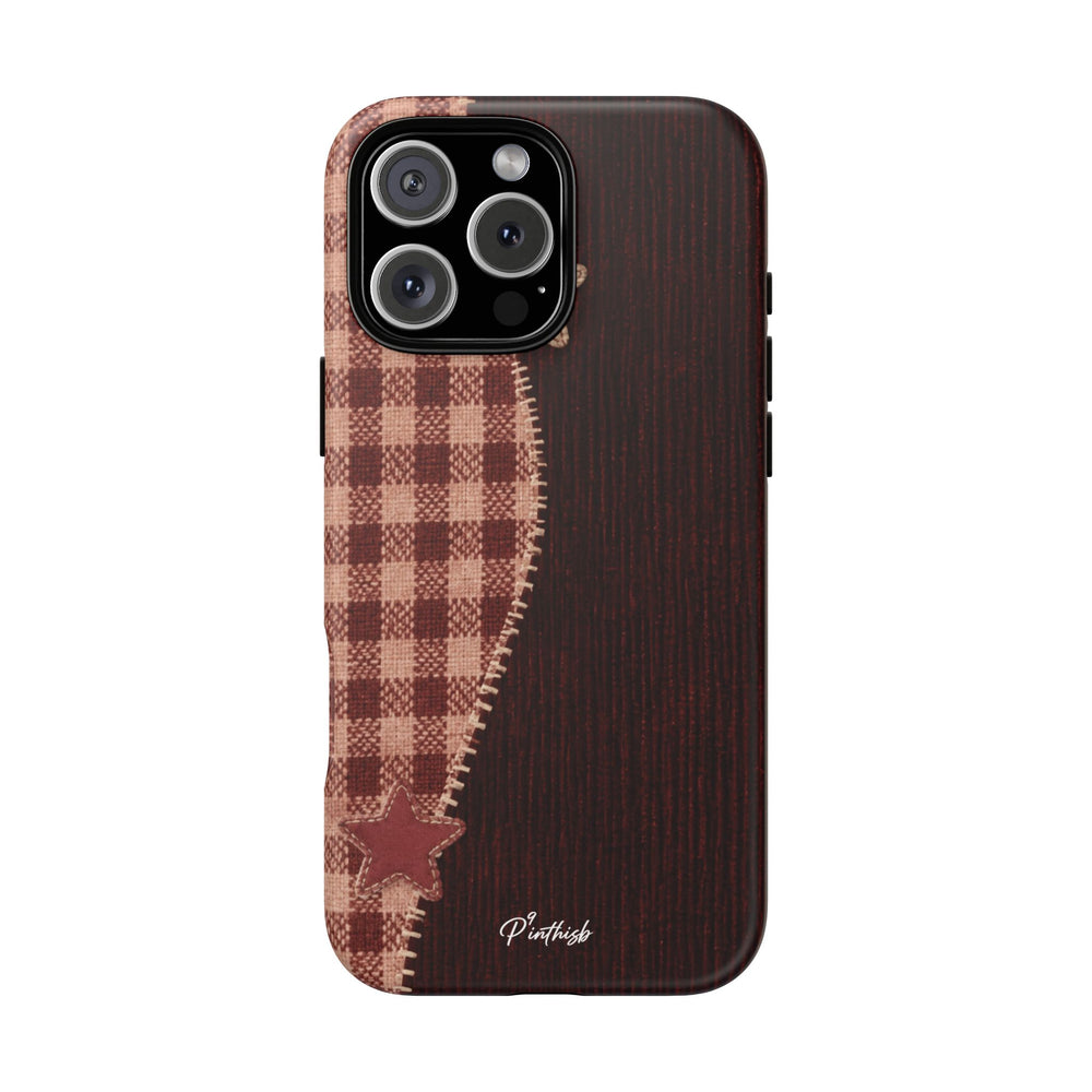 Rustic Plaid Stars Phone Case