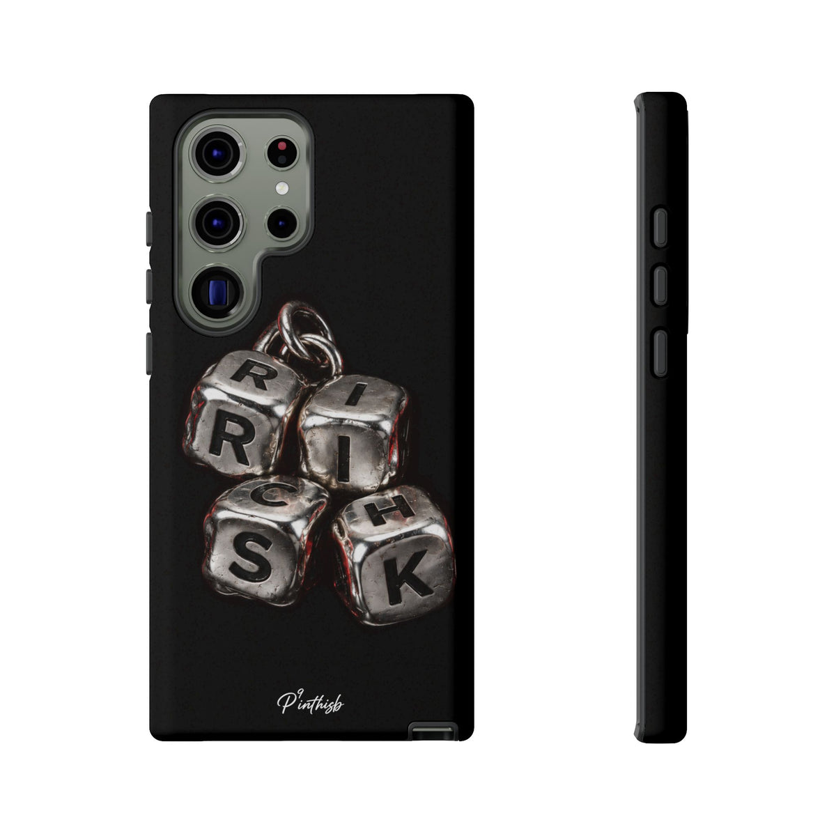 Metallic Dice 'RISK' Phone Case