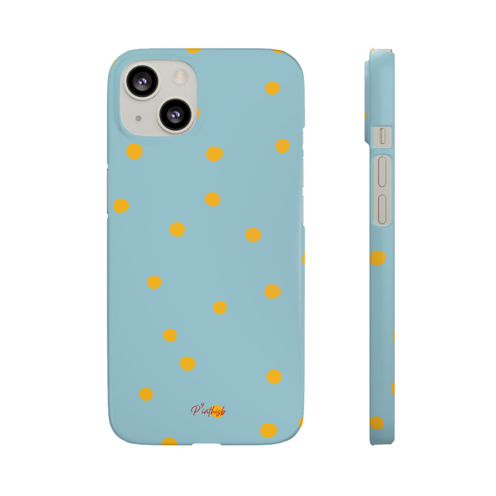 Blue & Yellow Polka Dot Snap Phone Case