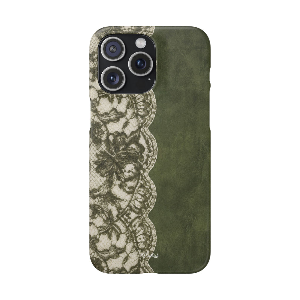 Olive Lace Snap Case