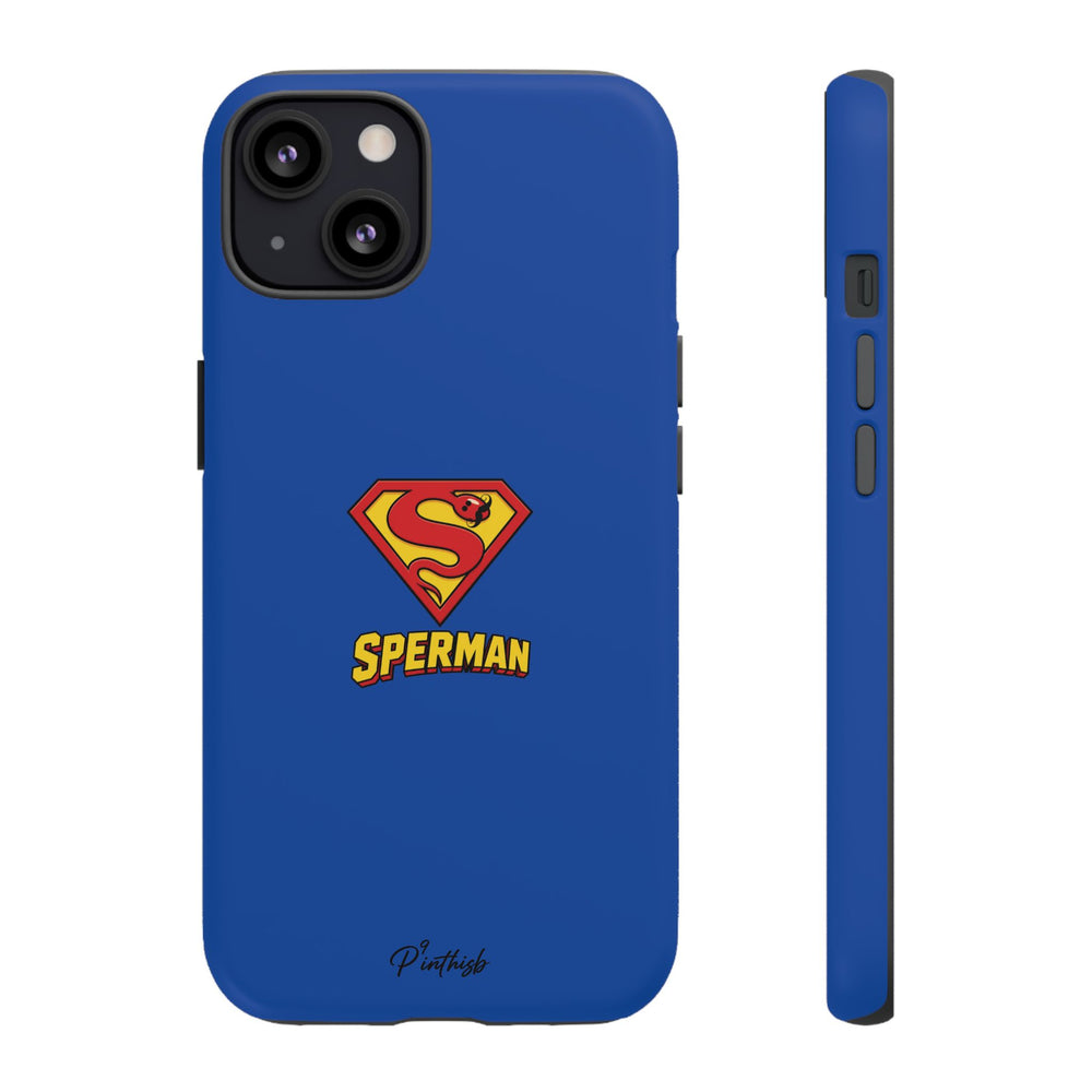 "SPERMAN" Parody Logo Tough Phone Case