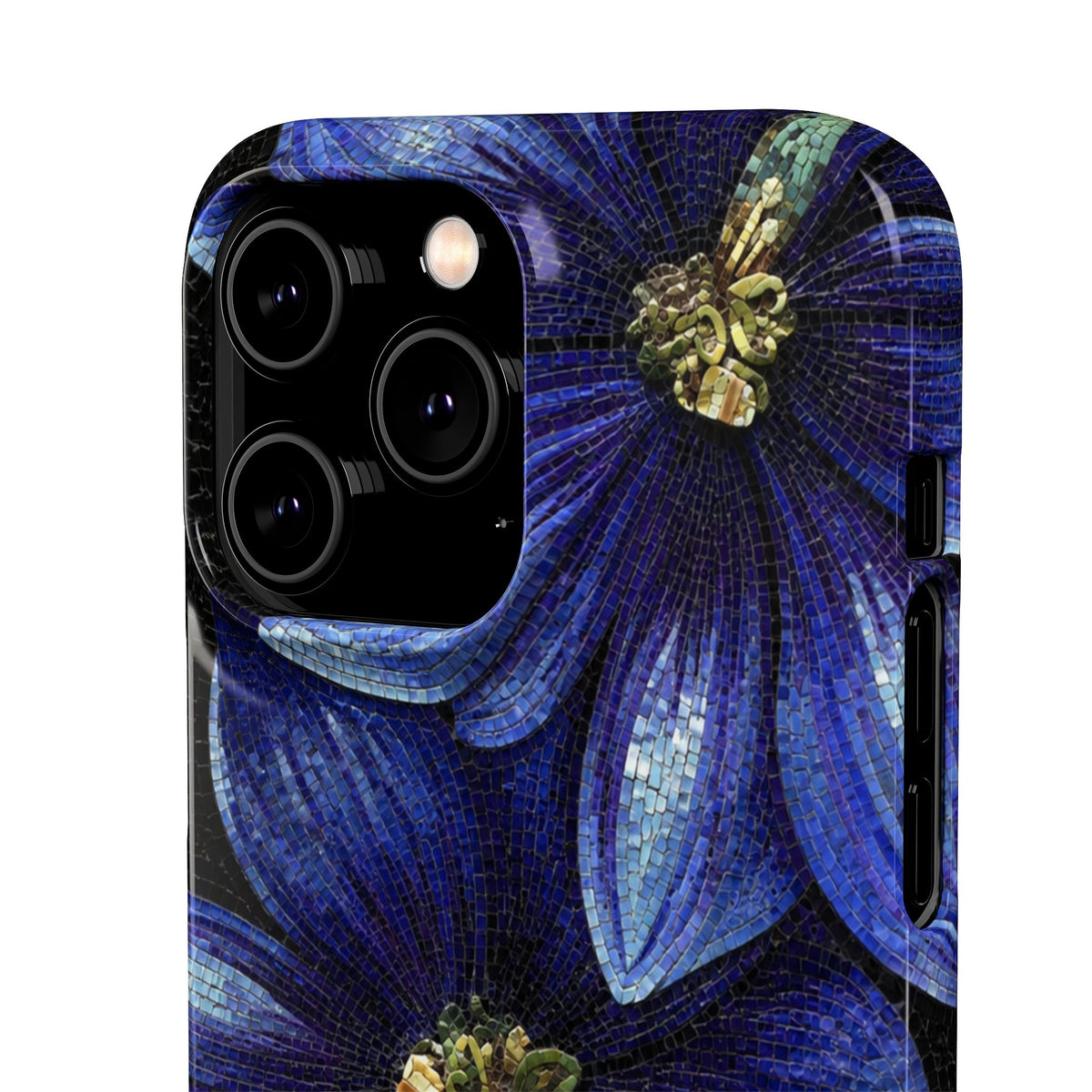 Blue Floral Snap Case
