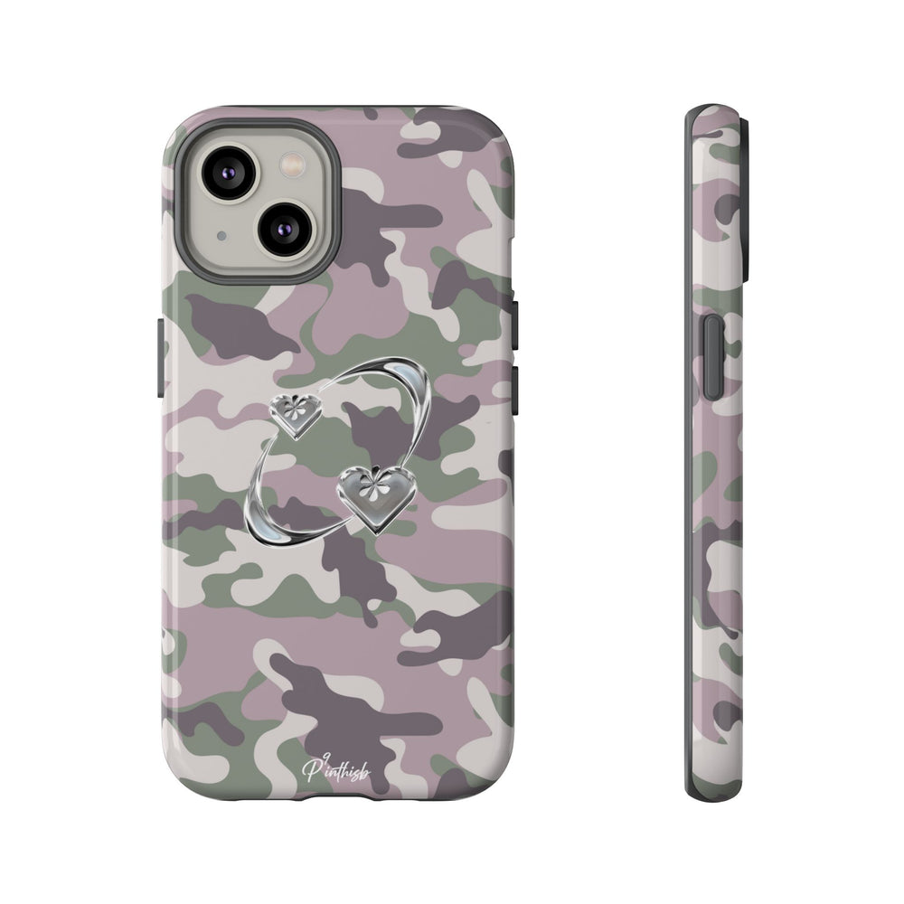 Camouflage Heart Tough Phone Case