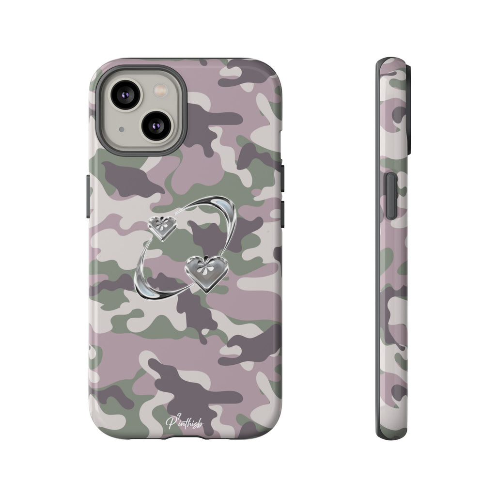 Camouflage Heart Tough Phone Case