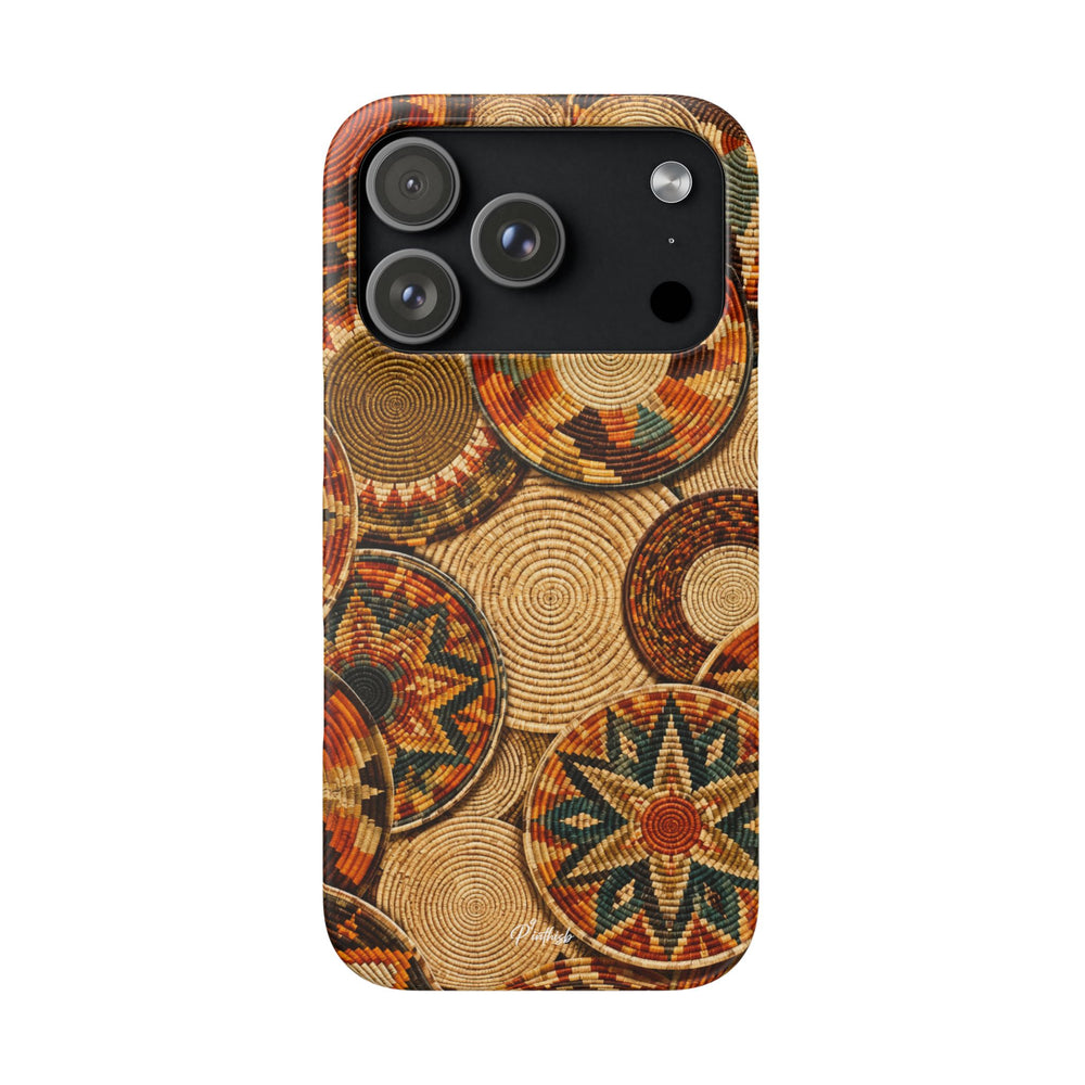 Bohemian Woven Basket Pattern Snap Case