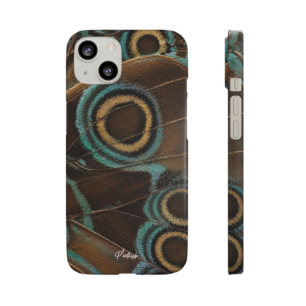 Peacock Feather Pattern Snap Case