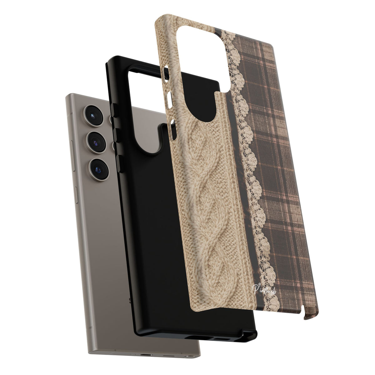 Cozy Plaid Knit Tough Phone Case