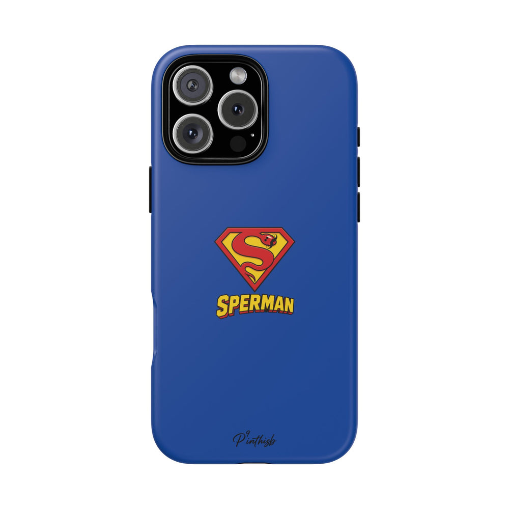 "SPERMAN" Parody Logo Tough Phone Case