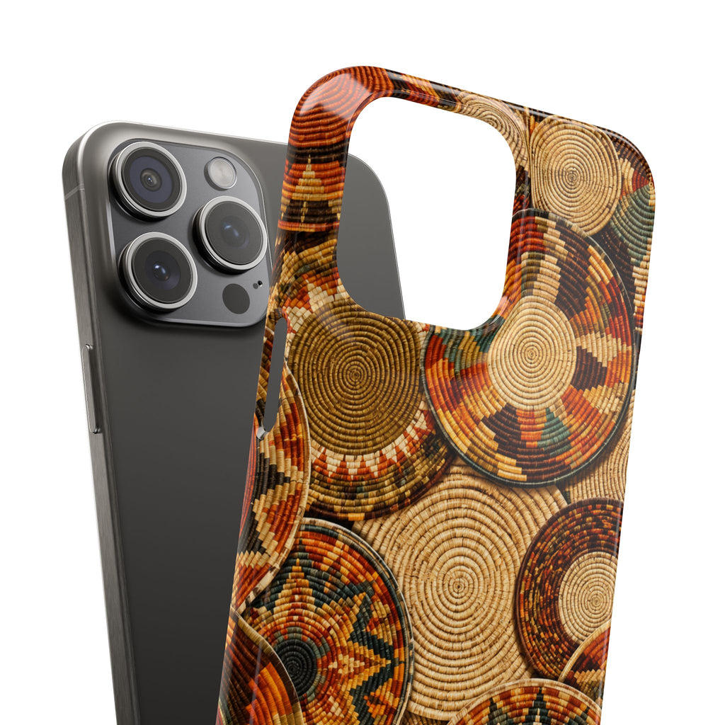 Bohemian Woven Basket Pattern Snap Case