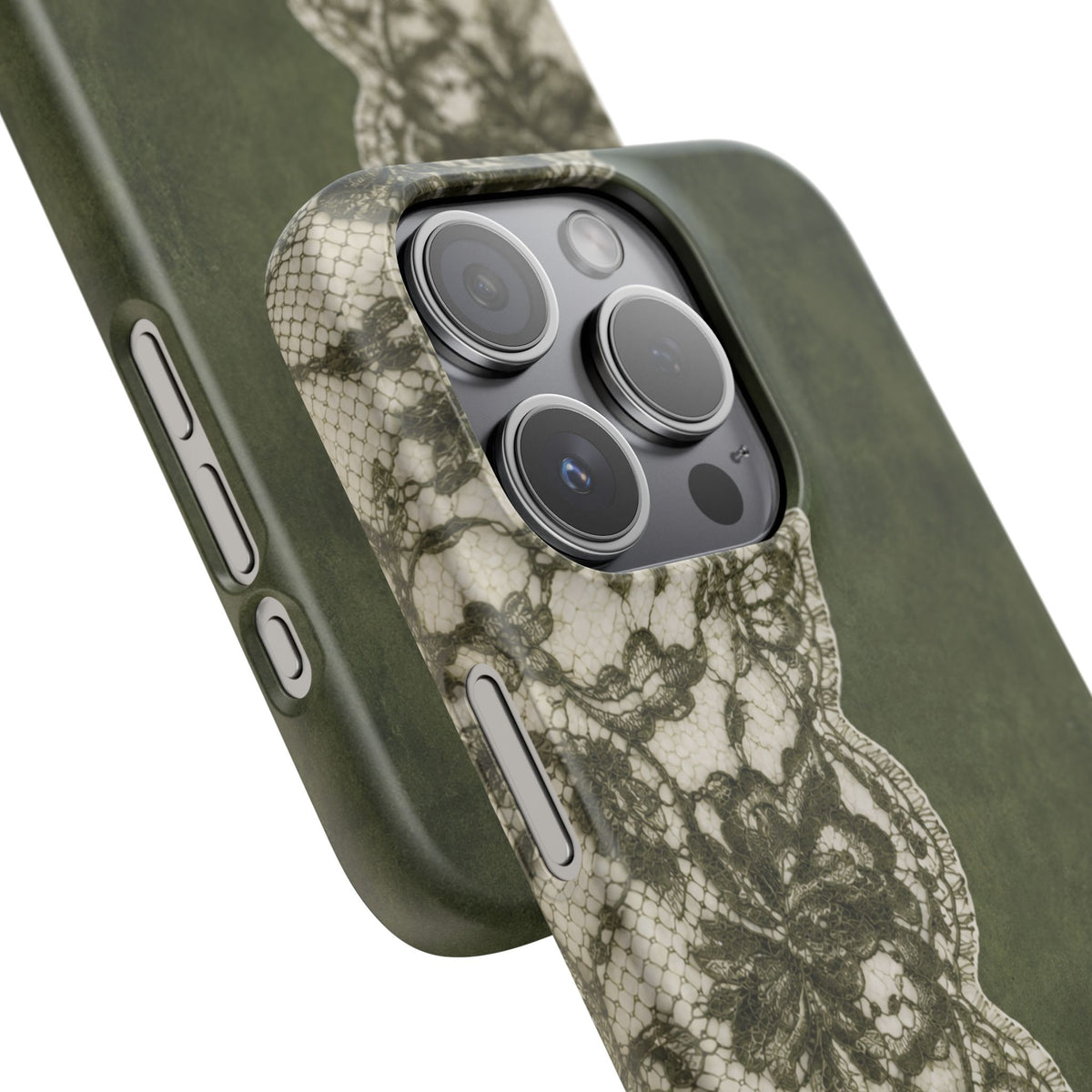 Olive Lace Snap Case