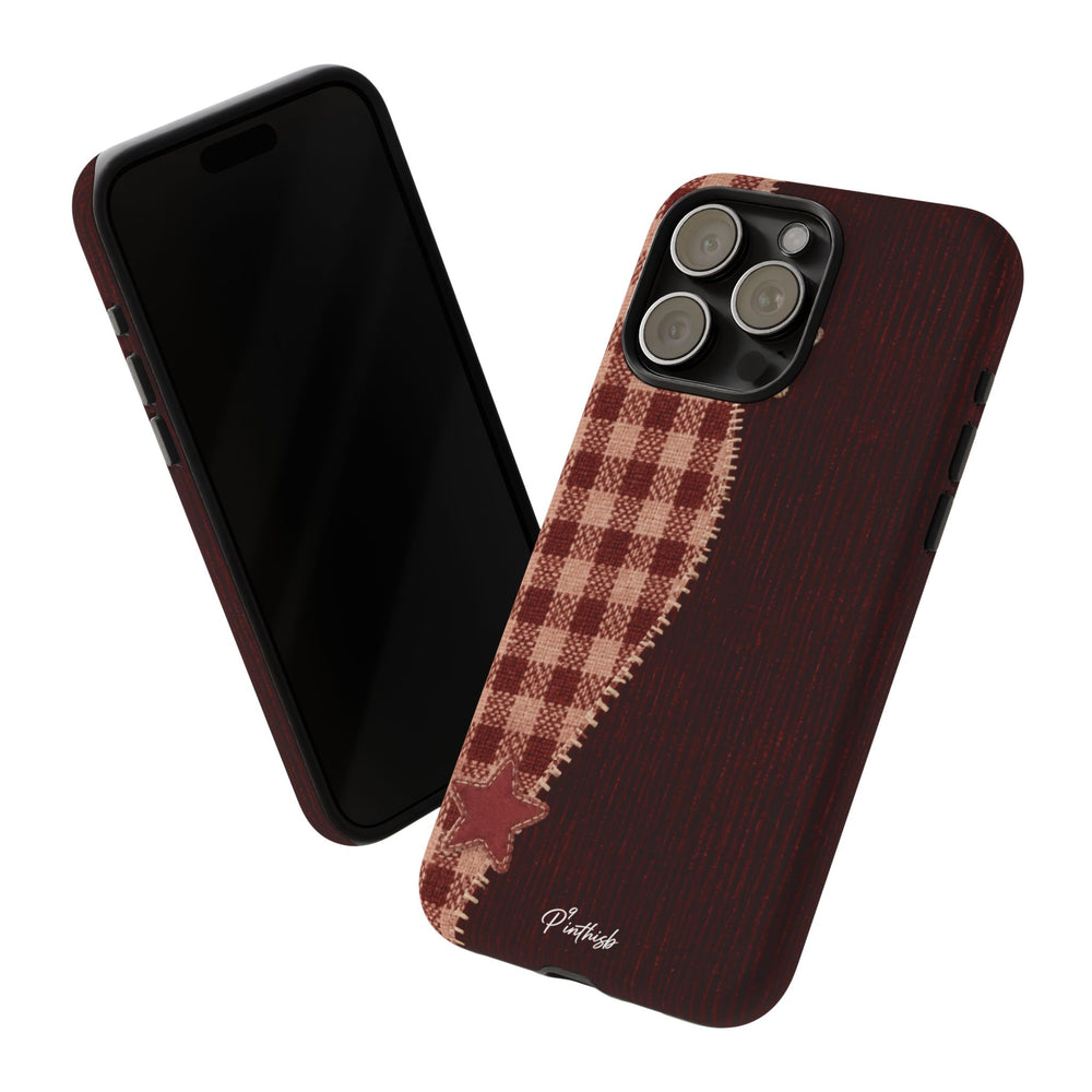 Rustic Plaid Stars Phone Case
