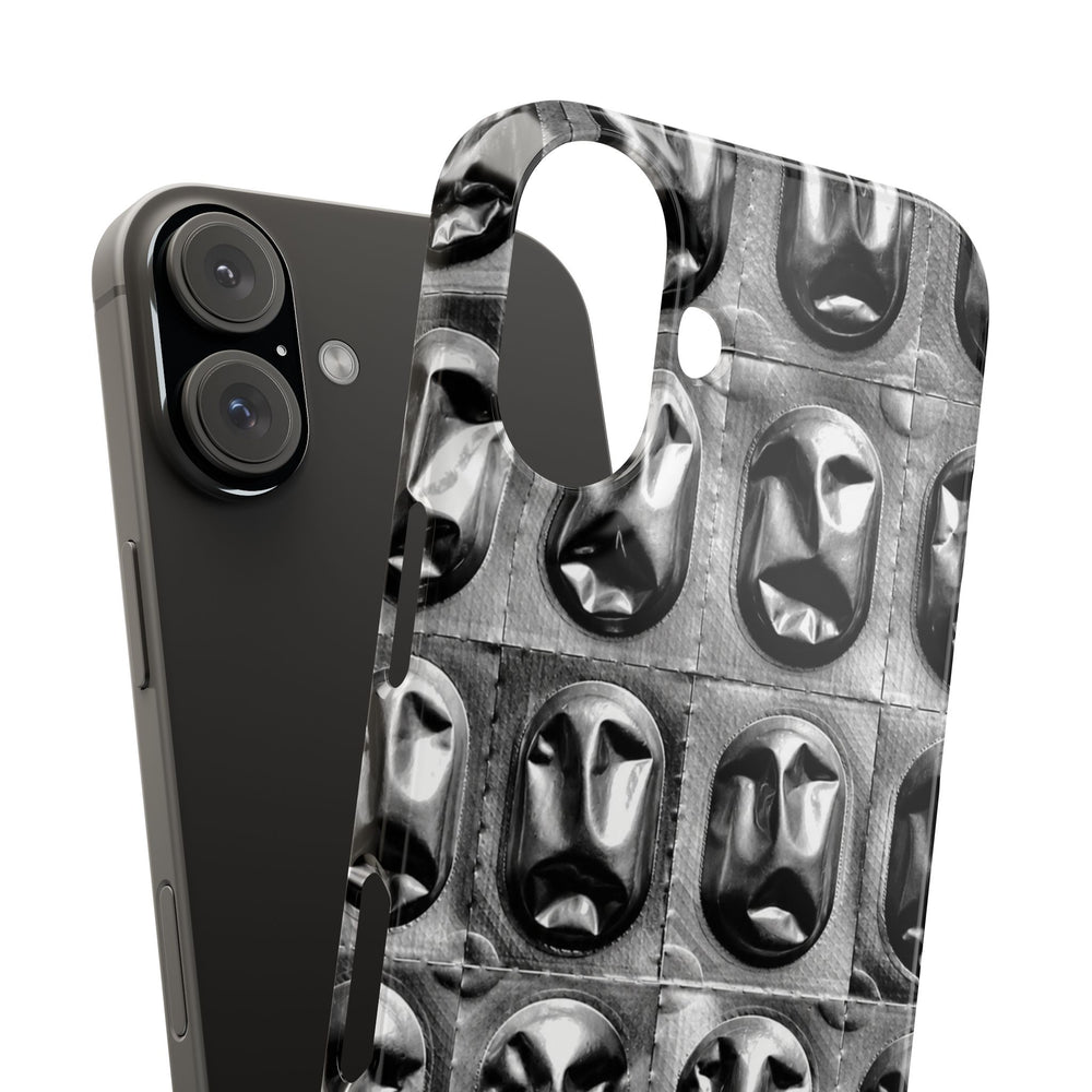 Metallic Mask Grid Snap Case