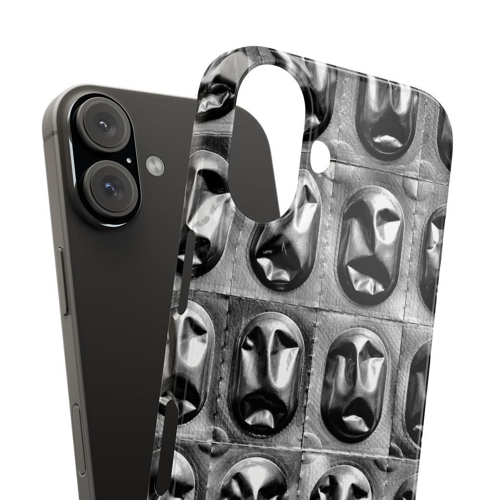 Metallic Mask Grid Snap Case