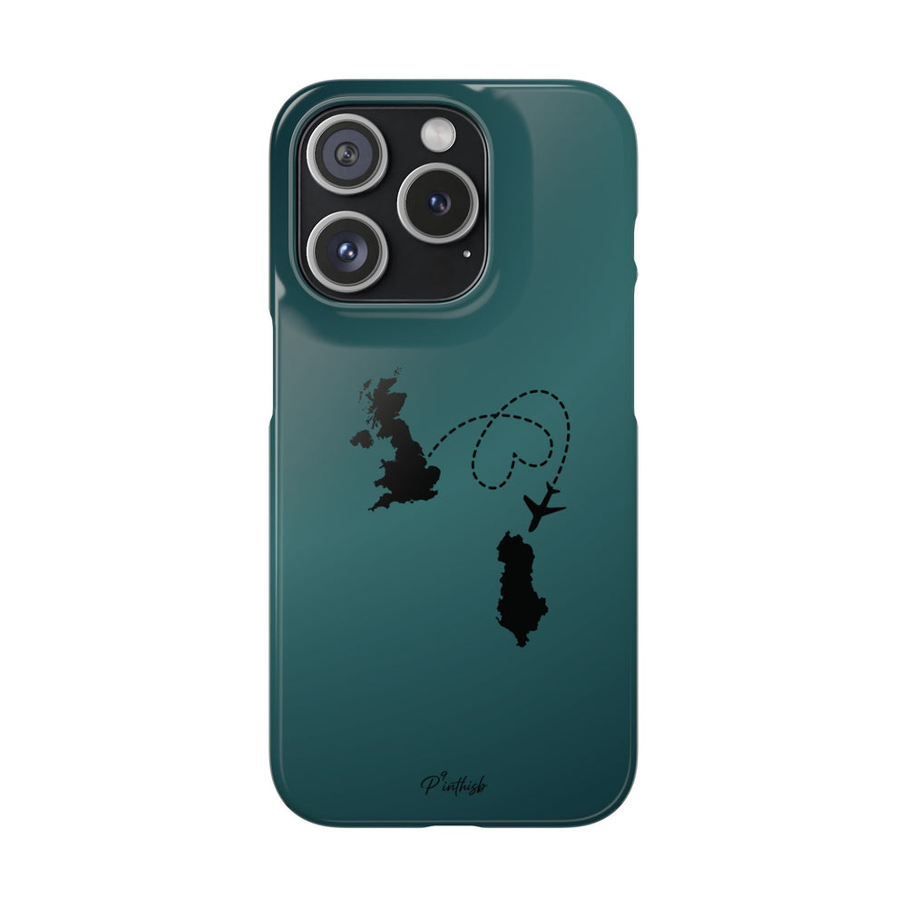 Copy of UK to Albania Pink Snap Phone Case