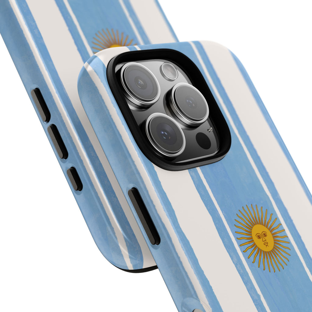 Argentina Flag Tough Phone Case – Blue White Striped Sun Protector
