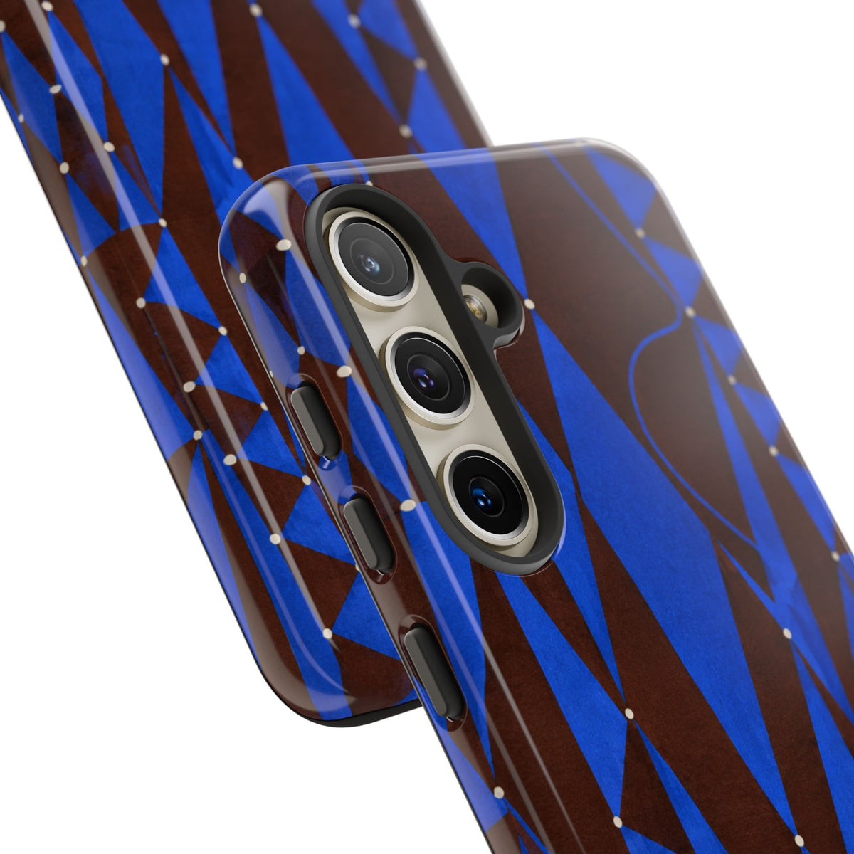 Geometric Blue Diamond Tough Phone Case