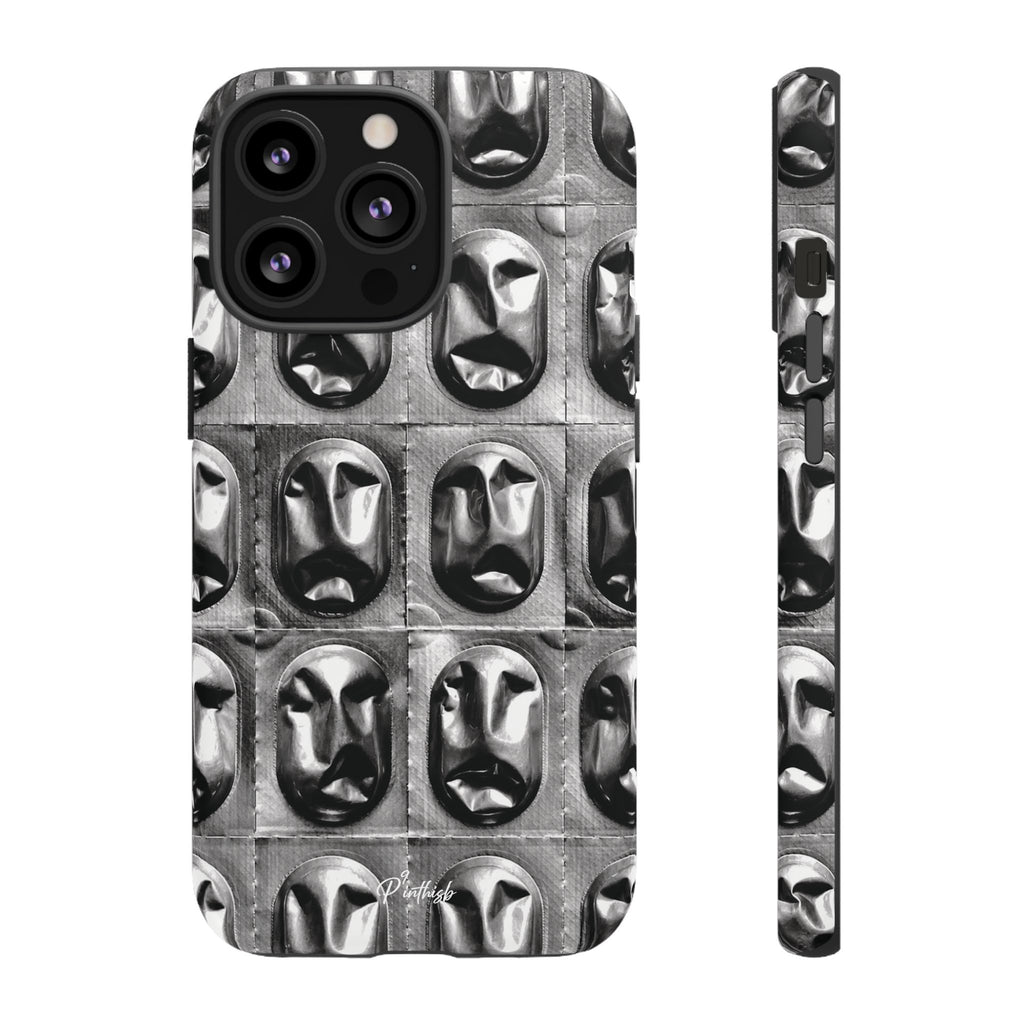 Metallic Mask Grid Tough Case