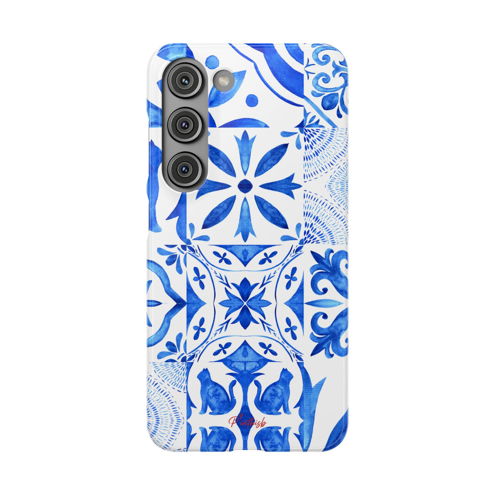 Blue Tile Pattern Snap Phone Case