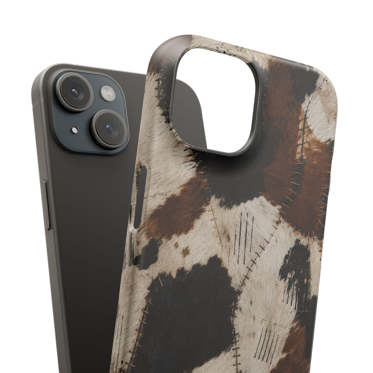 Brown & Black Animal Print Snap Case