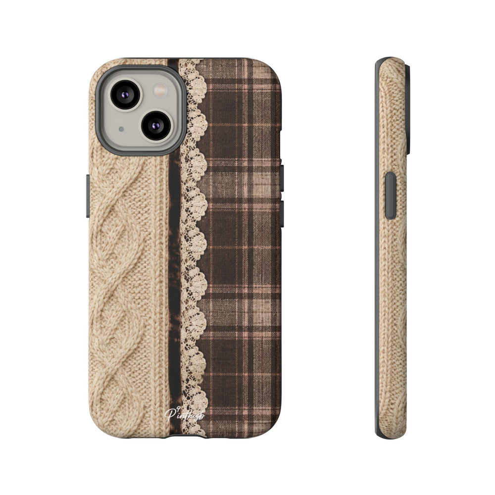 Cozy Plaid Knit Tough Phone Case