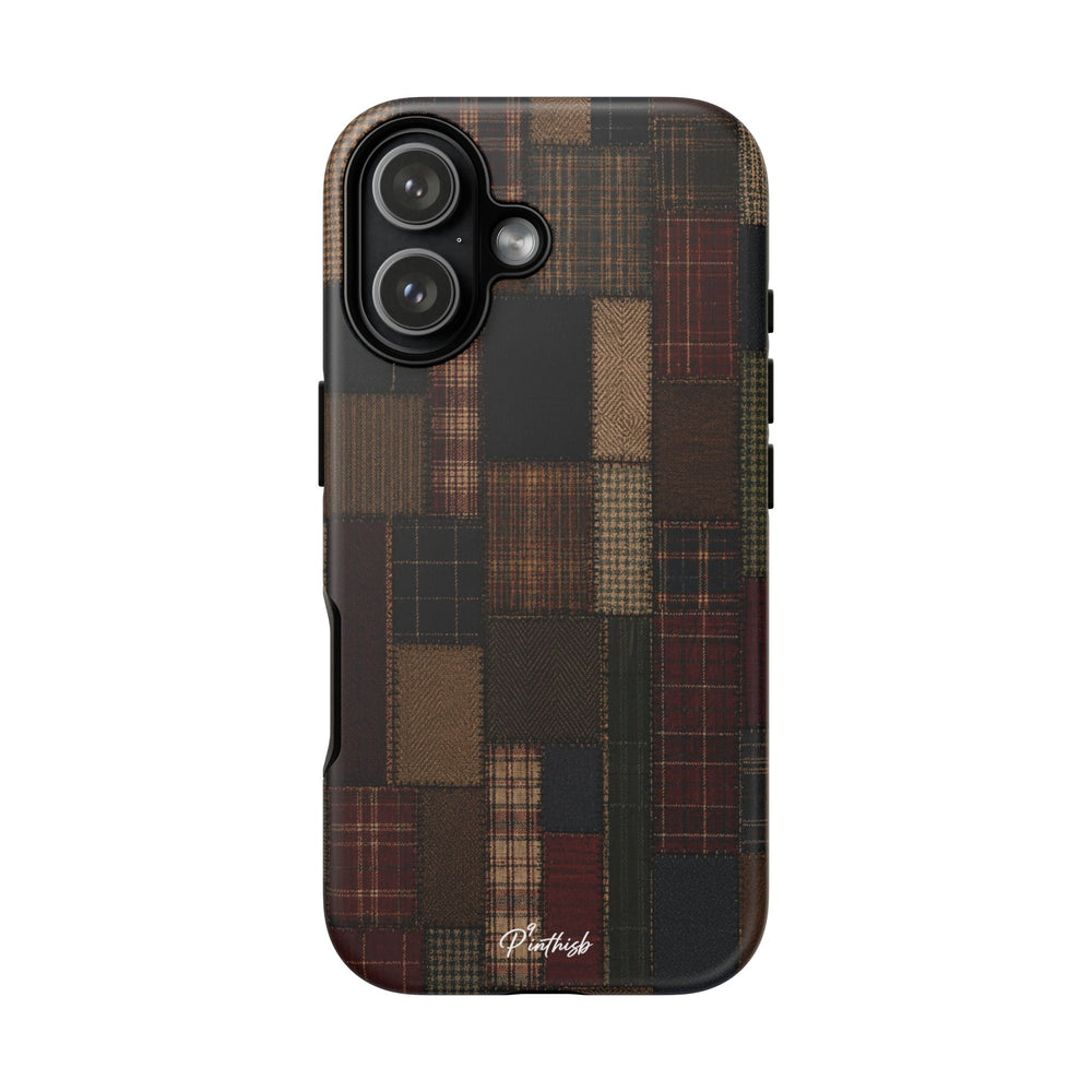 Plaid Patchwork Tough Phone Case