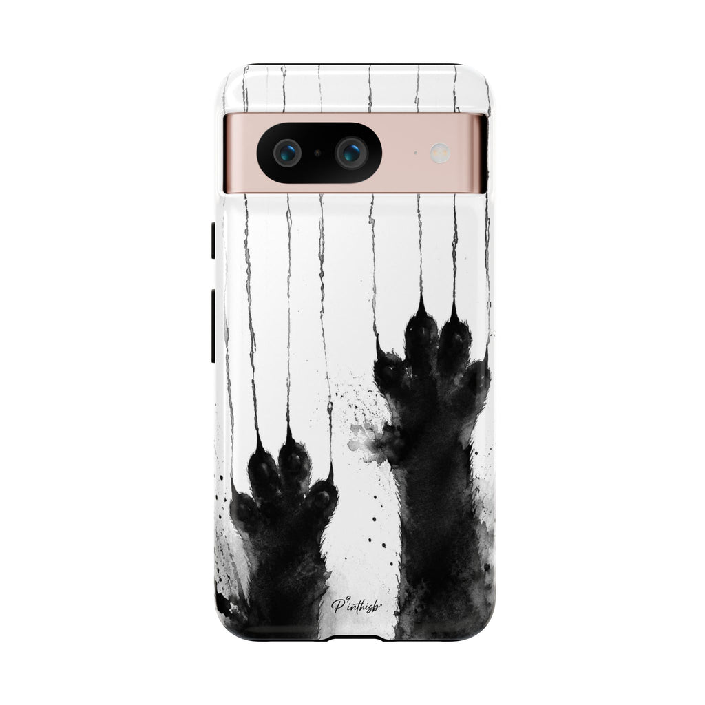 Black Ink Paw Print Tough Case