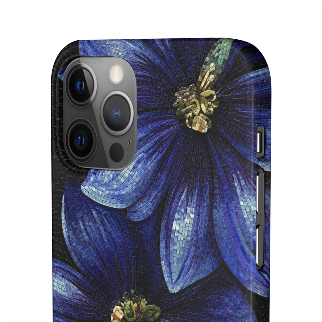 Blue Floral Snap Case
