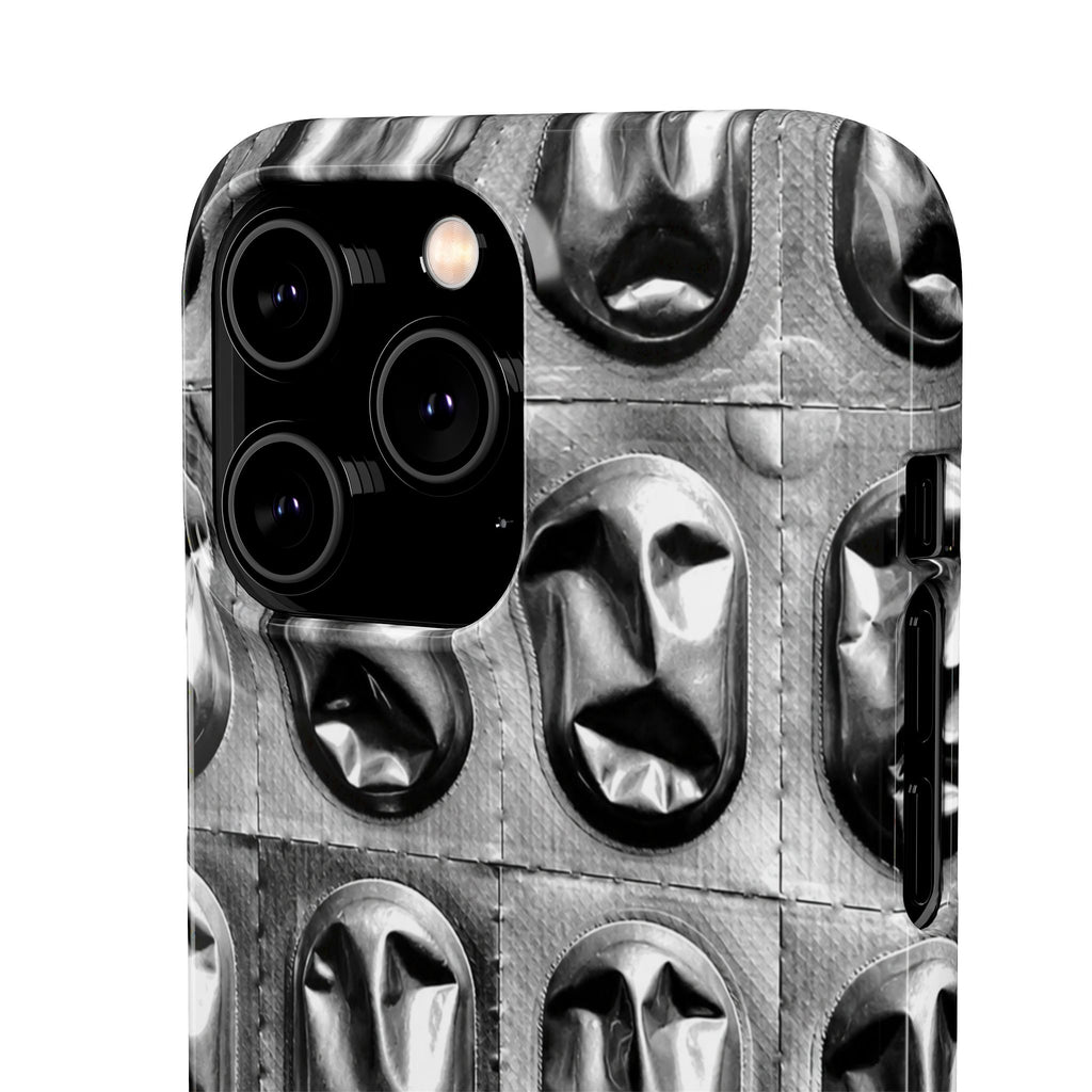 Metallic Mask Grid Snap Case