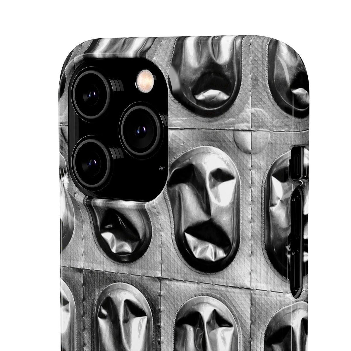 Metallic Mask Grid Snap Case