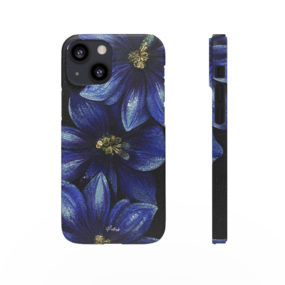 Blue Floral Snap Case