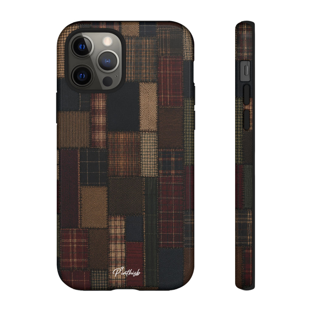 Plaid Patchwork Tough Phone Case