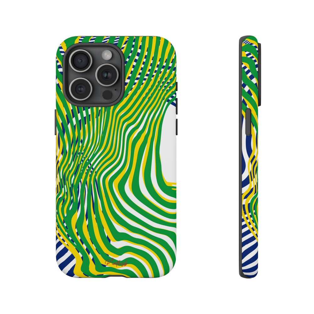 Abstract Green Wave Phone Case