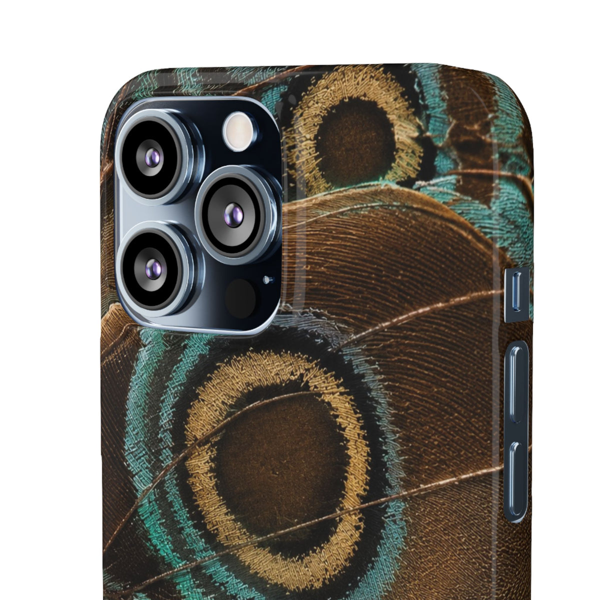 Peacock Feather Pattern Snap Case