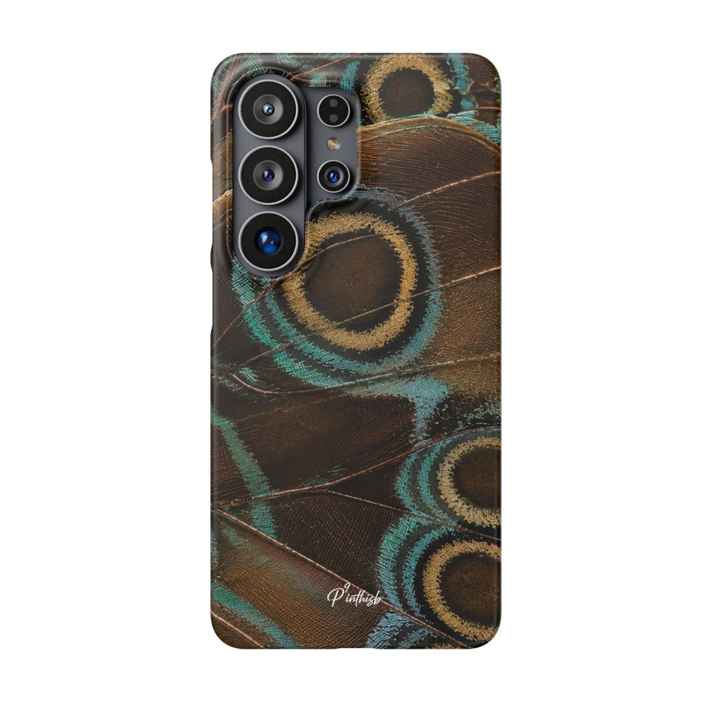 Peacock Feather Pattern Snap Case