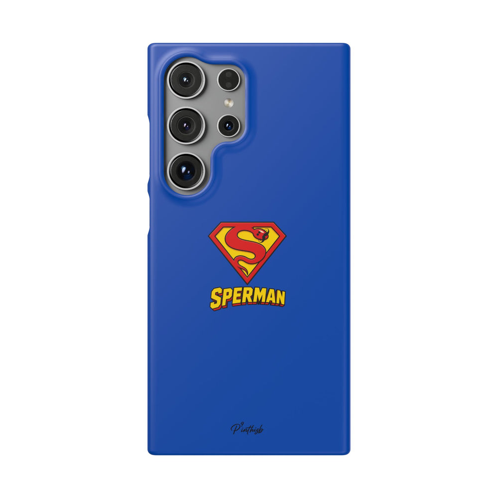 "SPERMAN" Parody Logo Snap Phone Case