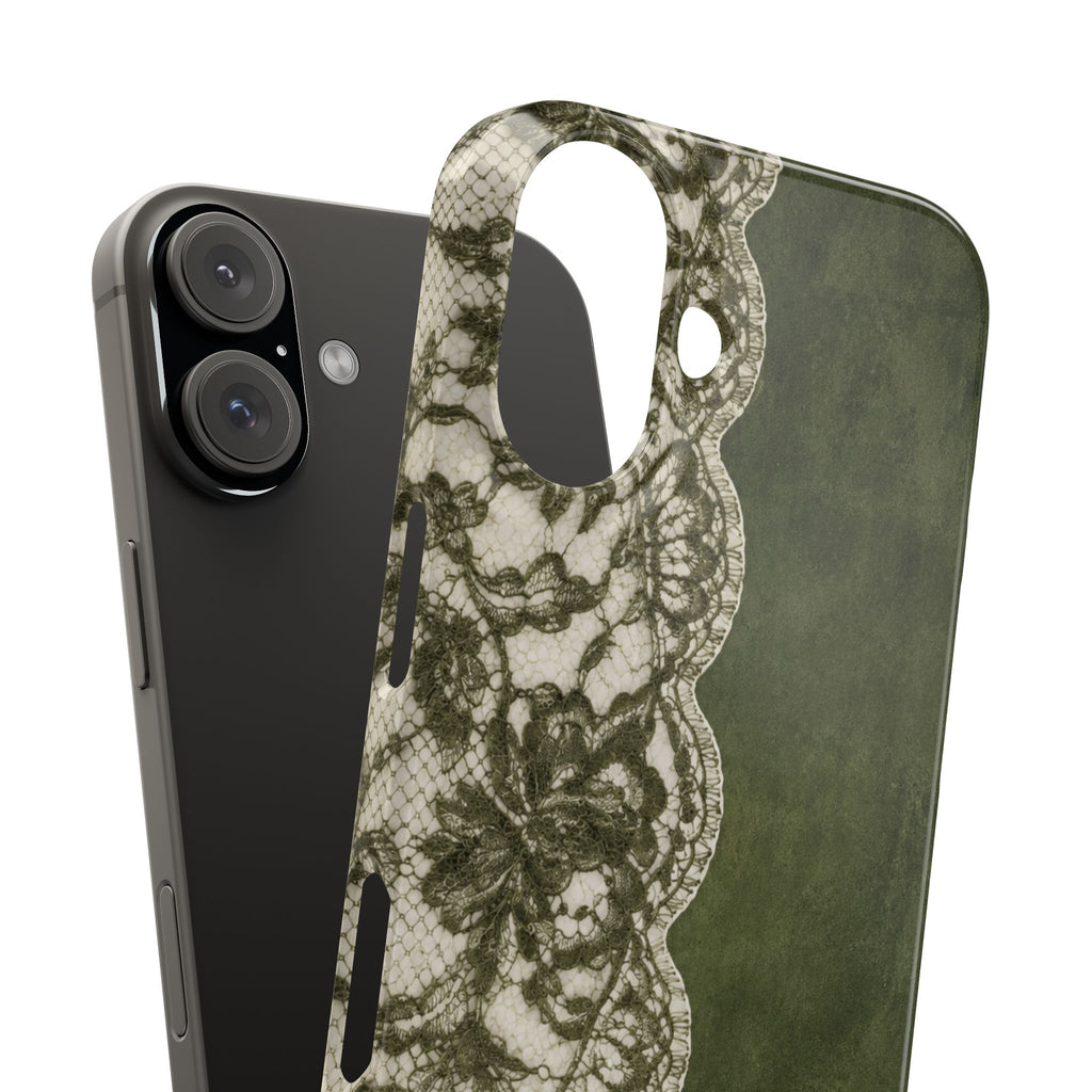 Olive Lace Snap Case