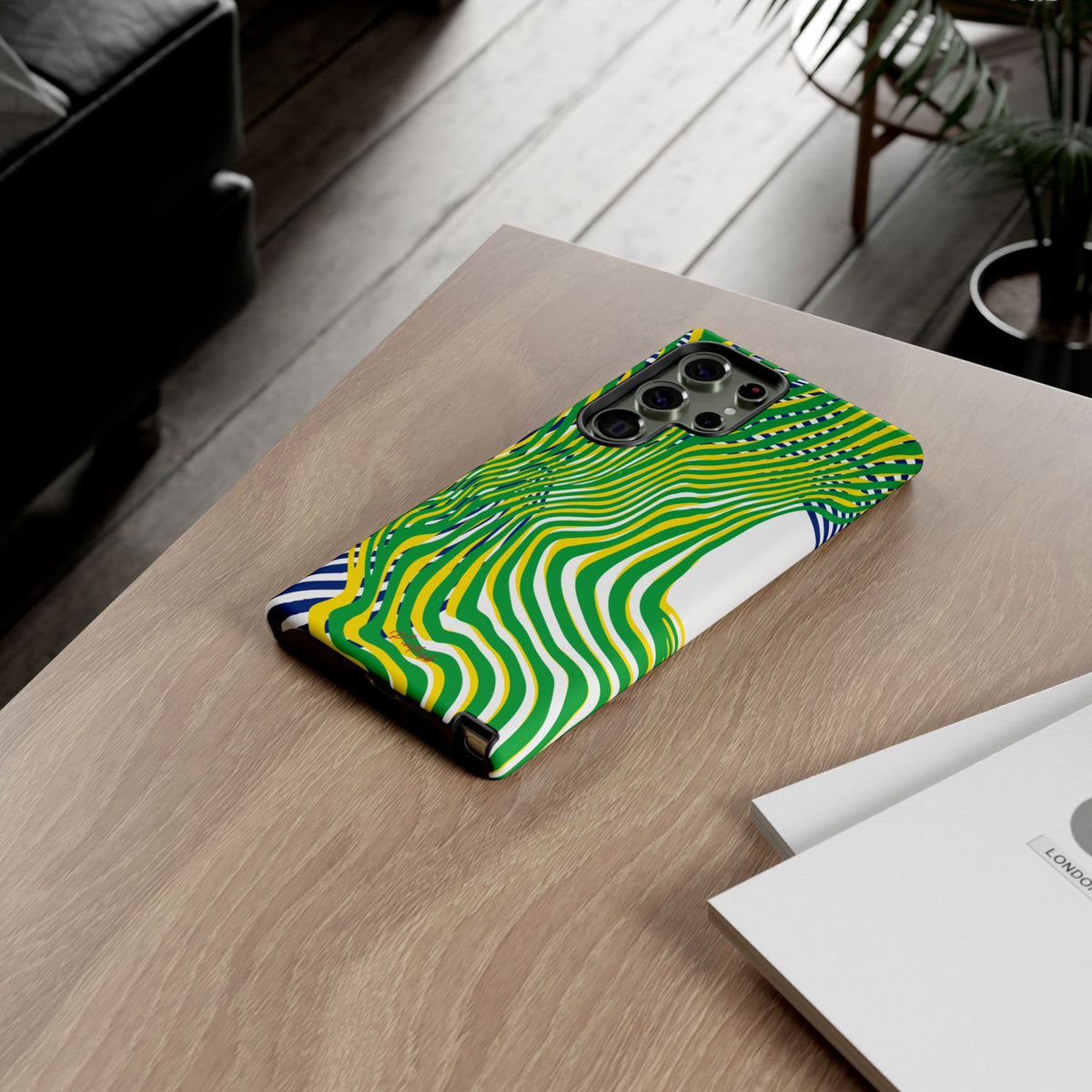 Abstract Green Wave Phone Case