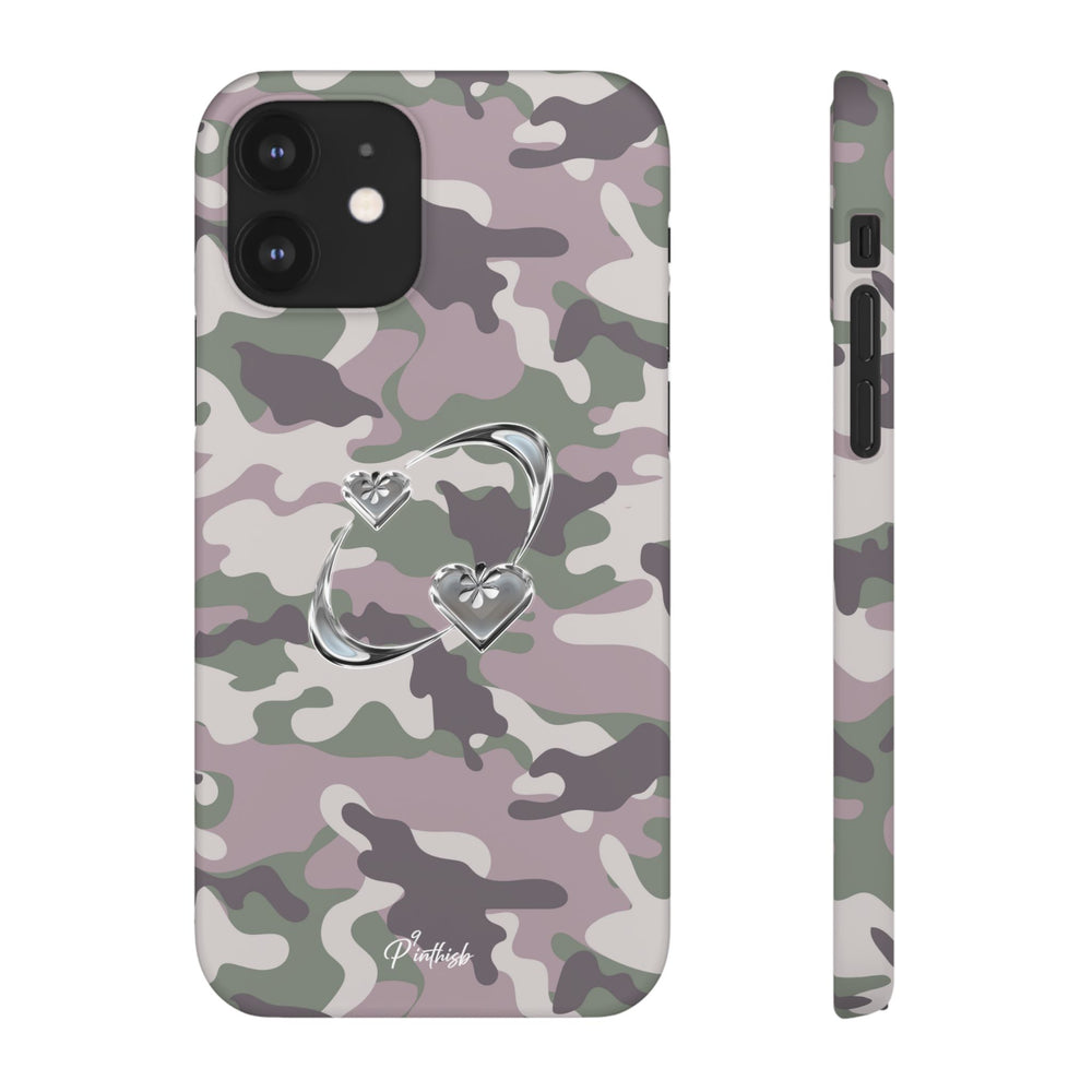 Camouflage Heart Snap Phone Case