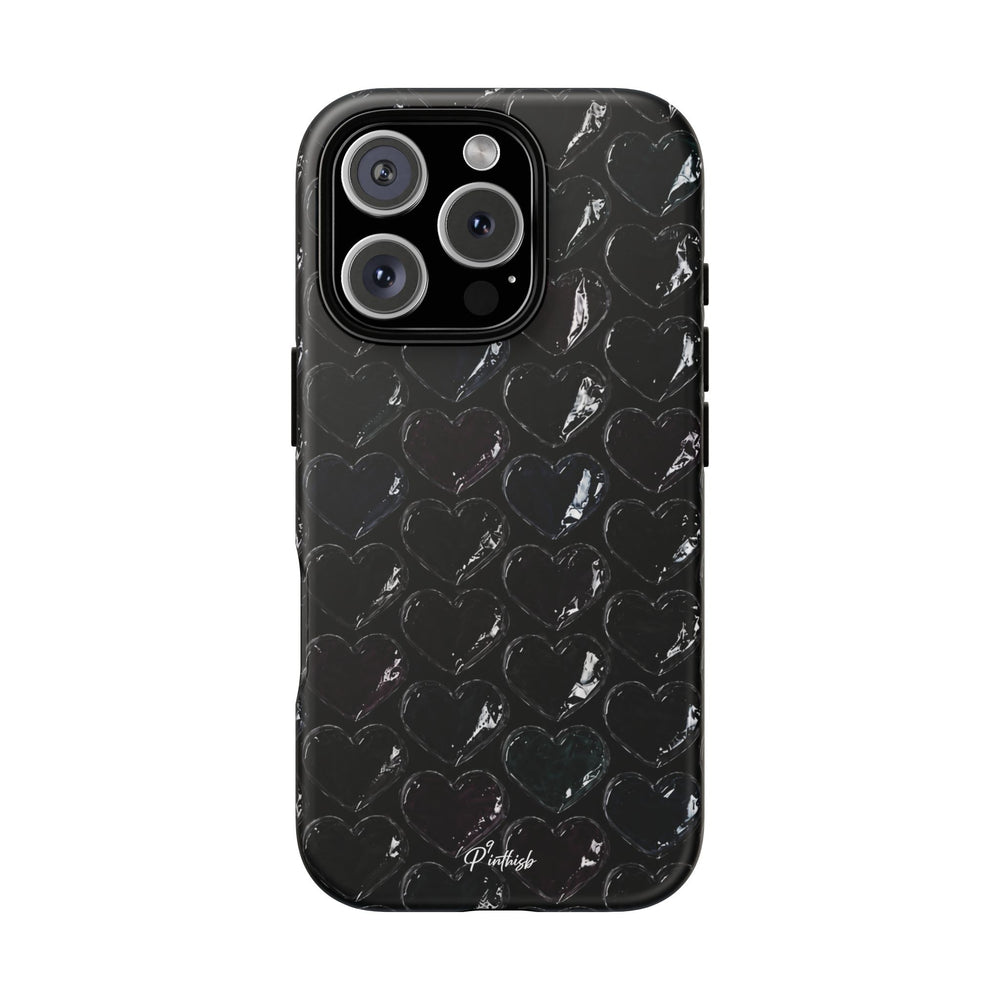 Black Pop Hearts Tough Case