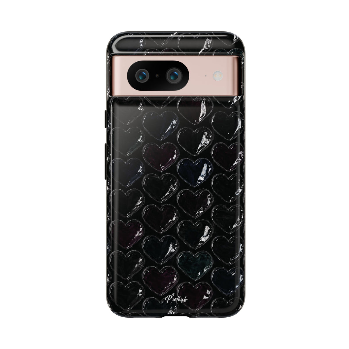 Black Pop Hearts Tough Case
