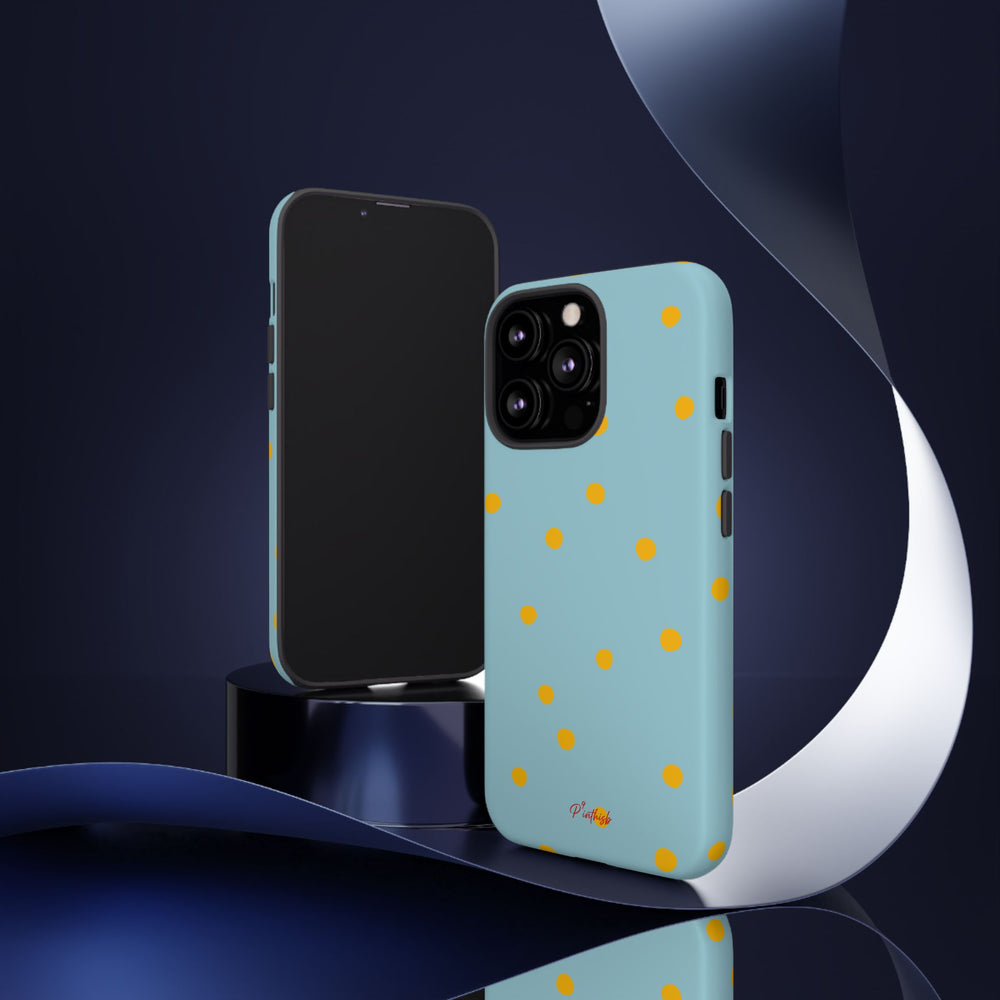 Blue & Yellow Polka Dot Tough Phone Case
