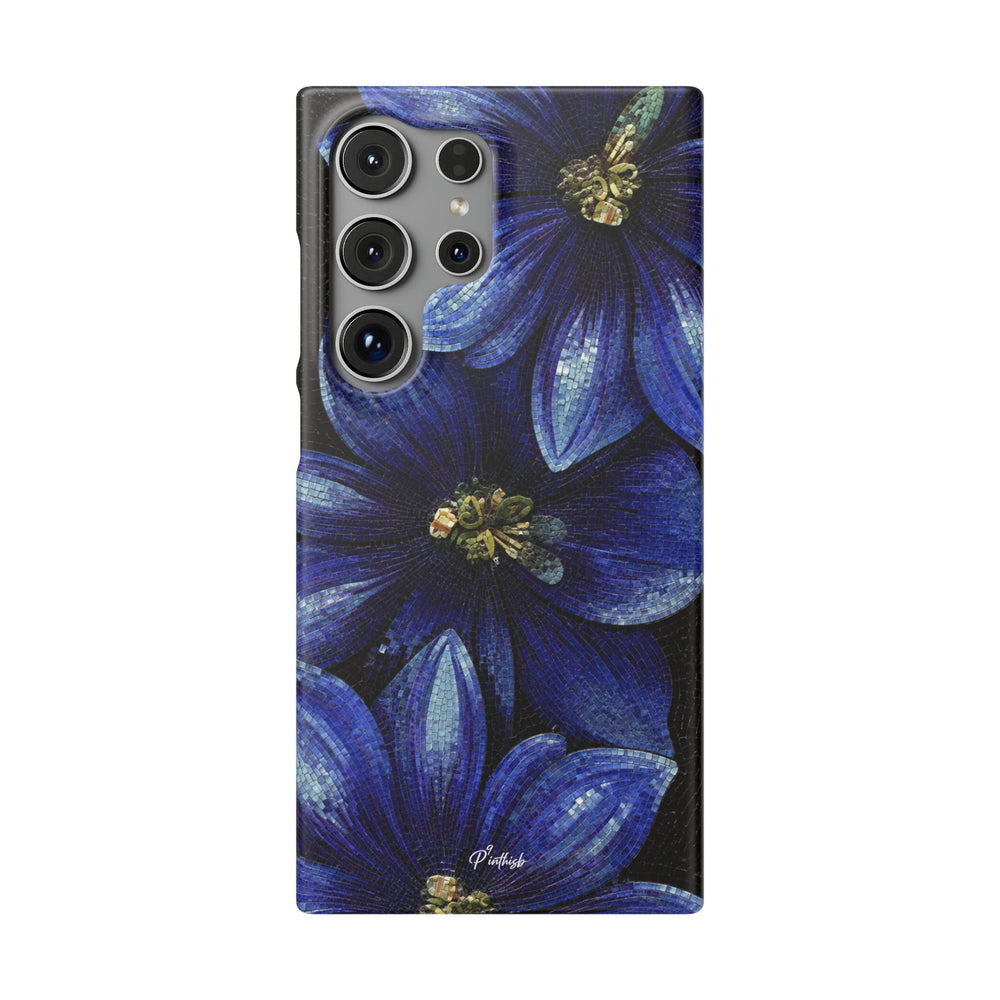 Blue Floral Snap Case