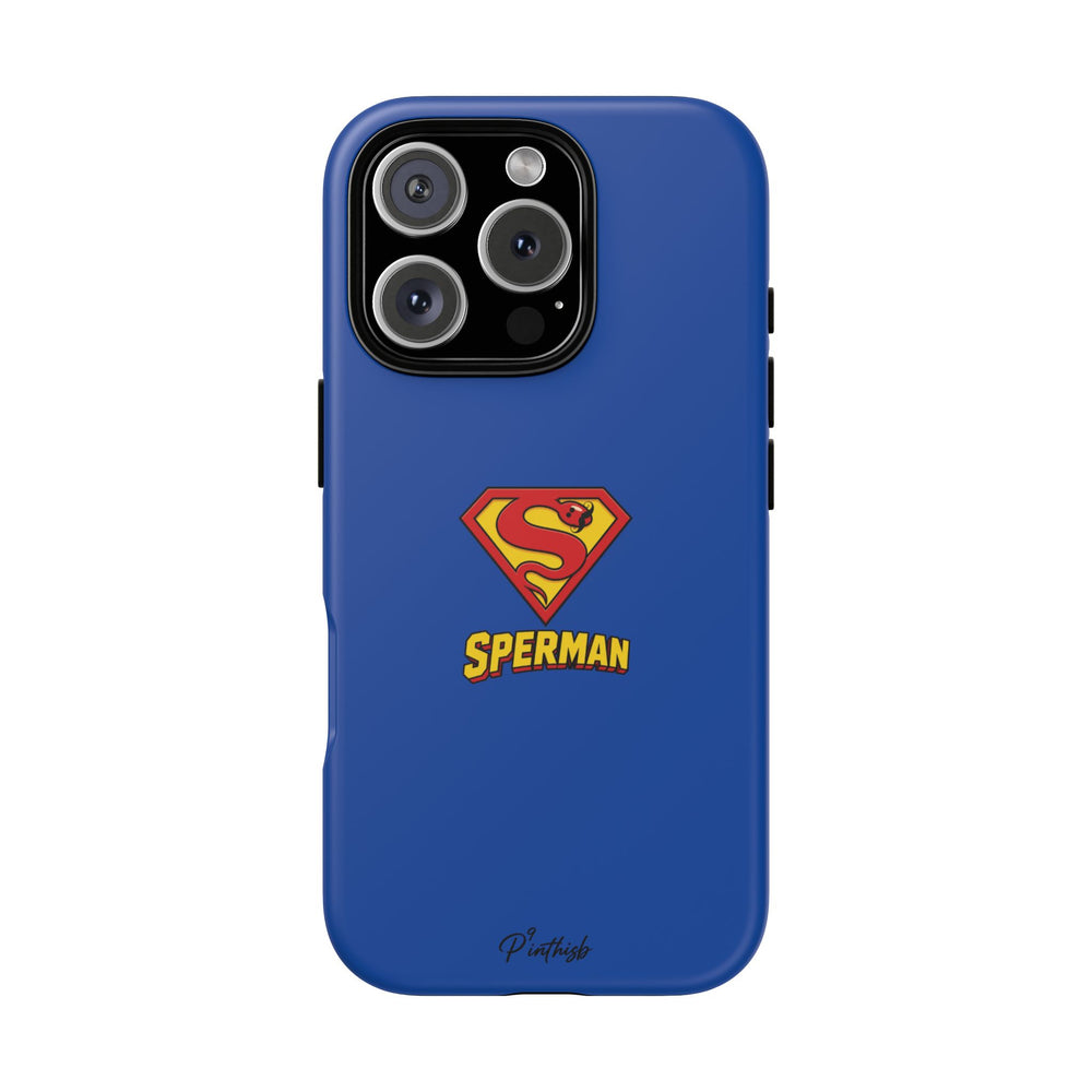 "SPERMAN" Parody Logo Tough Phone Case