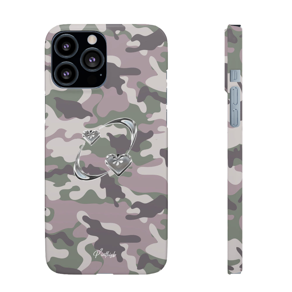 Camouflage Heart Snap Phone Case