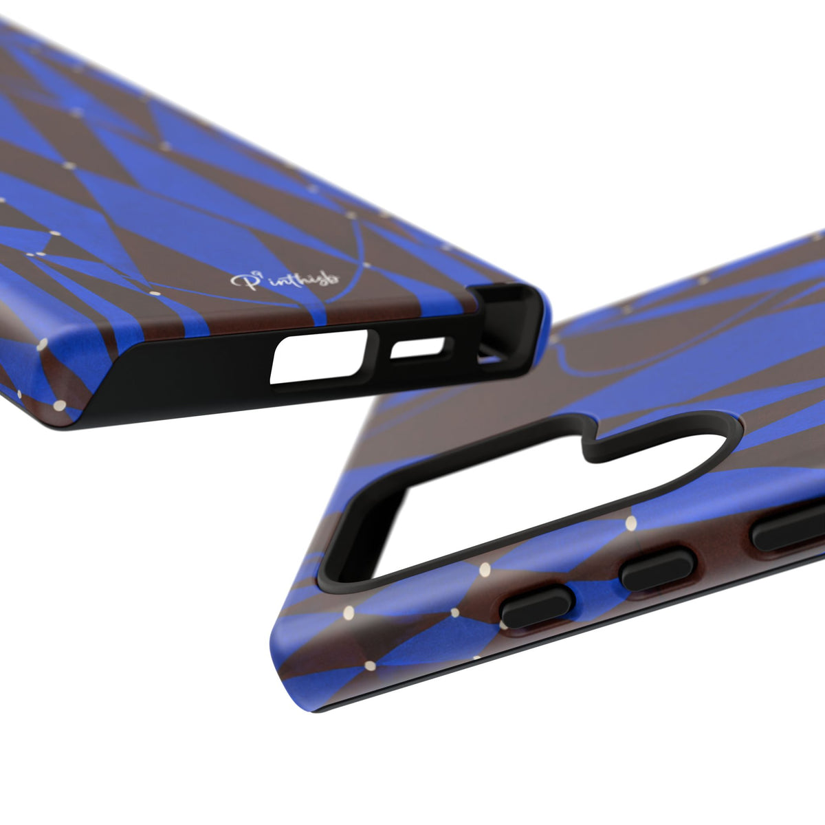 Geometric Blue Diamond Tough Phone Case