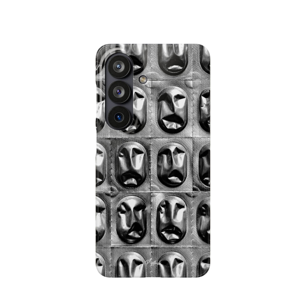 Metallic Mask Grid Snap Case
