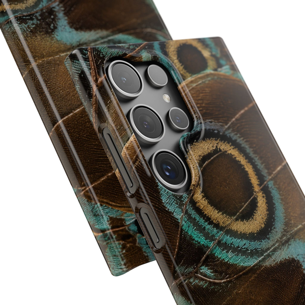 Peacock Feather Pattern Snap Case